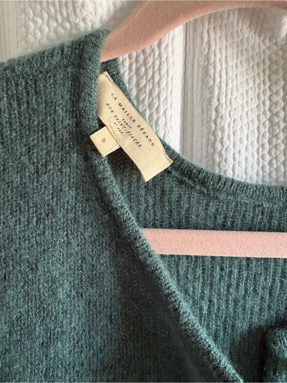 Sézane Gaspard cardigan in sage - Picture 5 of 8